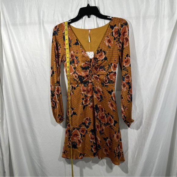 NWT $128 Free People [ 2 ] Morning Light Mini Dress in Neutral‎ Cooper - Picture 7 of 14